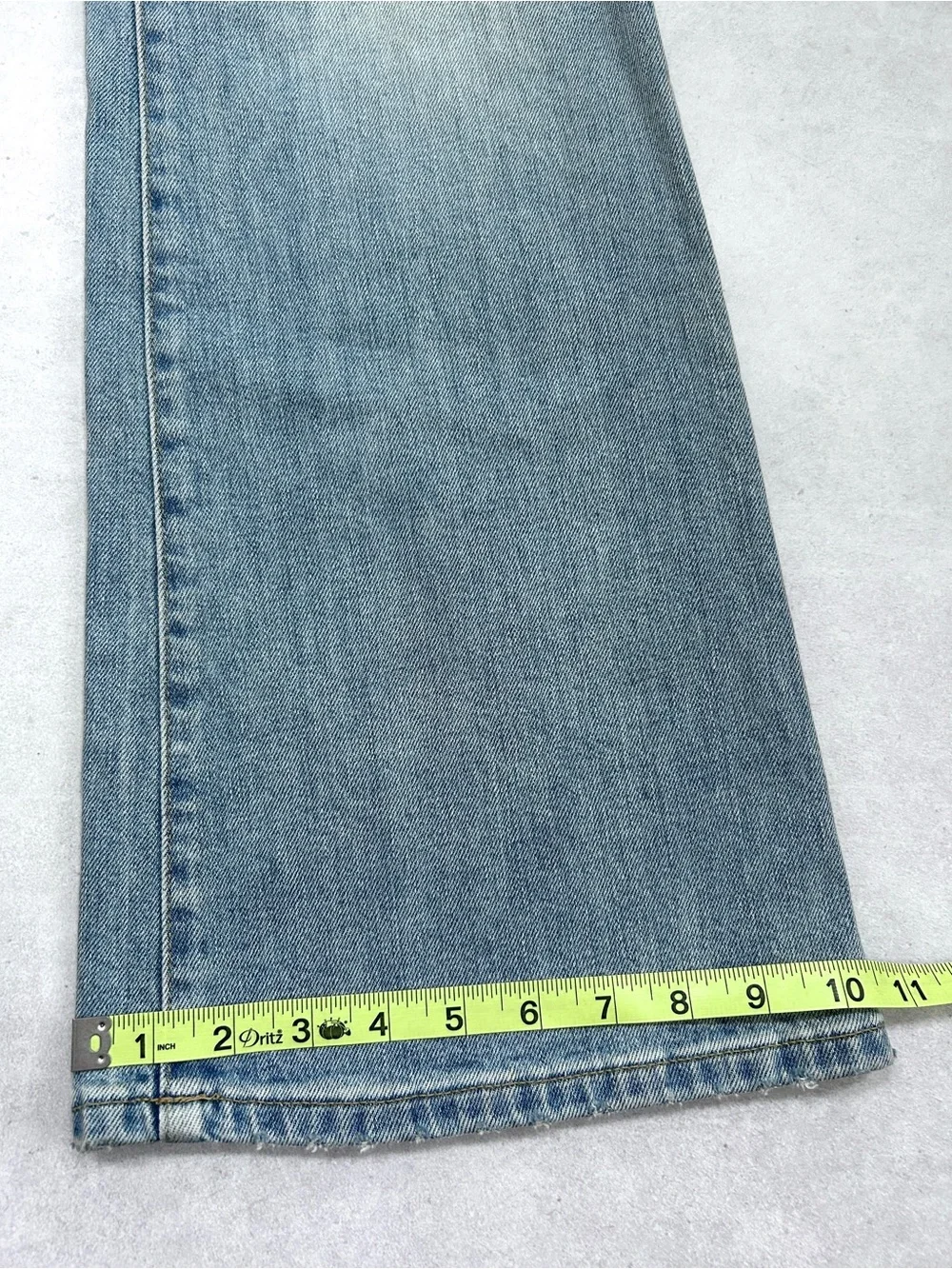 Everlane The High-Rise Flare Jeans Light Wash Distressed Knee Size 27